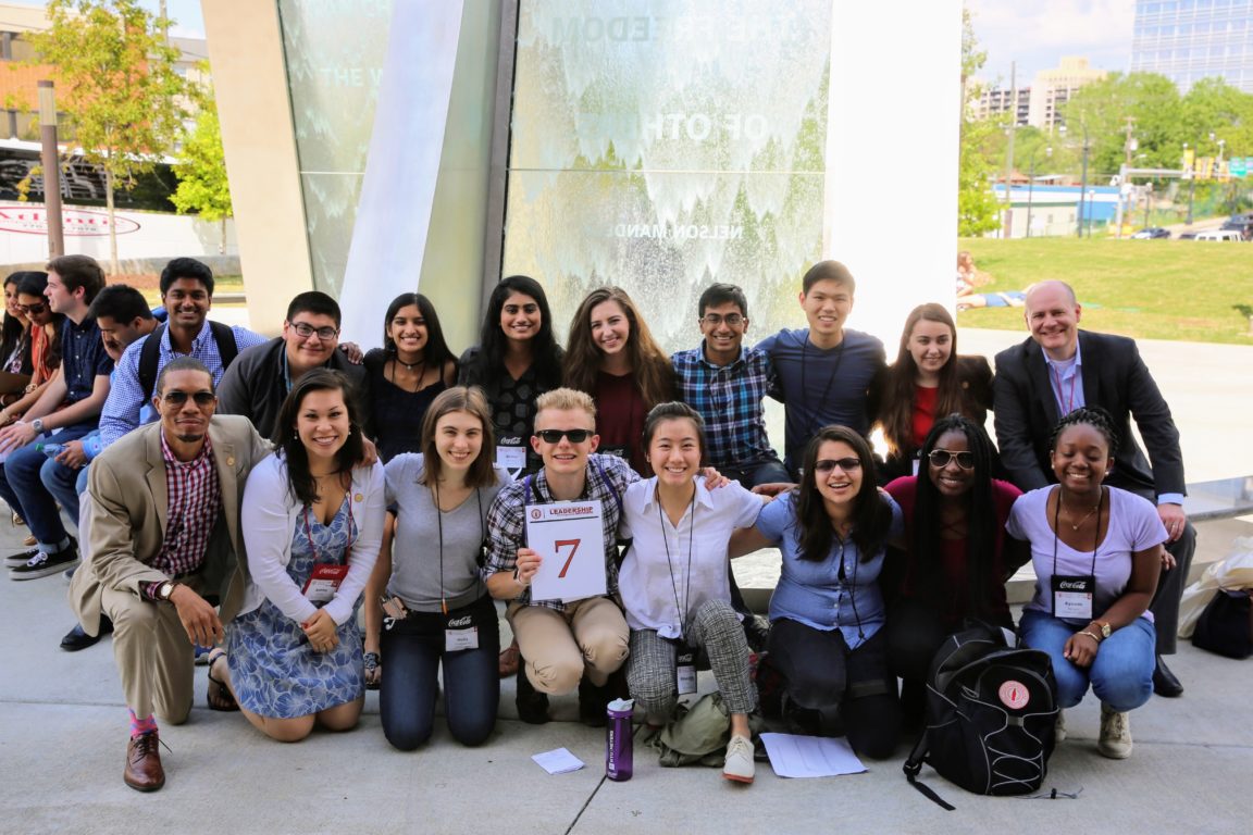 Adriana (second from right) received a $20,000 college scholarship through the Coca-Cola Scholars Program in recognition of her passion for helping others.