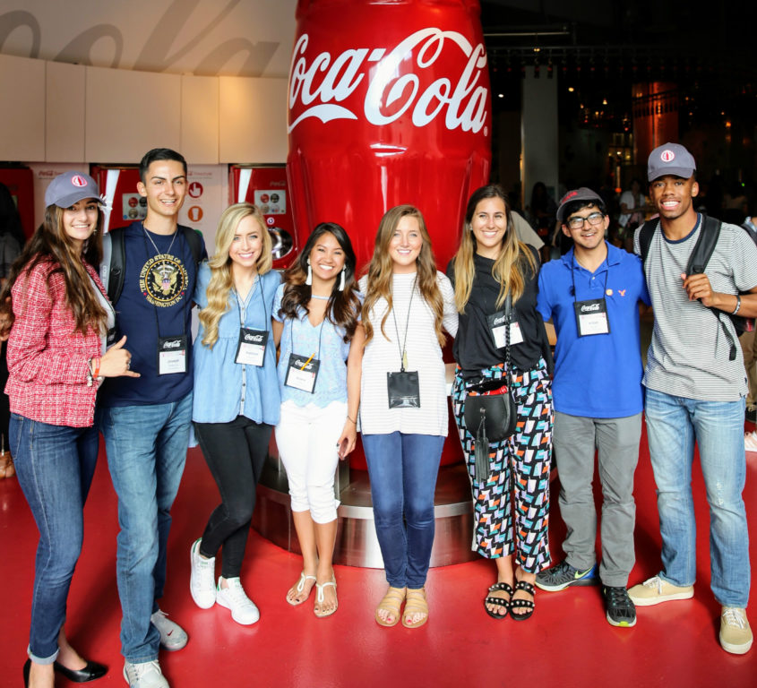 LJ (far right) received a $20,000 college scholarship through the Coca-Cola Scholars Program in recognition of his passion for making a difference in his school and community.