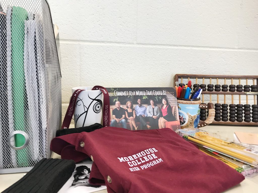 School spirit, a passion for math, and a optimistic outlook on display in Nathan's office.