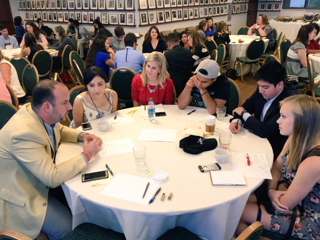 Coke Scholars making service pledges at their 2016 Service Summit